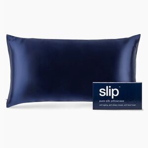 Slip Navy Blue Mulberry Silk Pillowcase‎ 20 x 30 inch Queen NEW